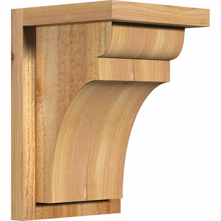 Ekena Millwork Yorktown Rough Sawn Corbel w/Backplate, Western Red Cedar, 8"W x 8"D x 12"H COR08X08X12YOR01RWR